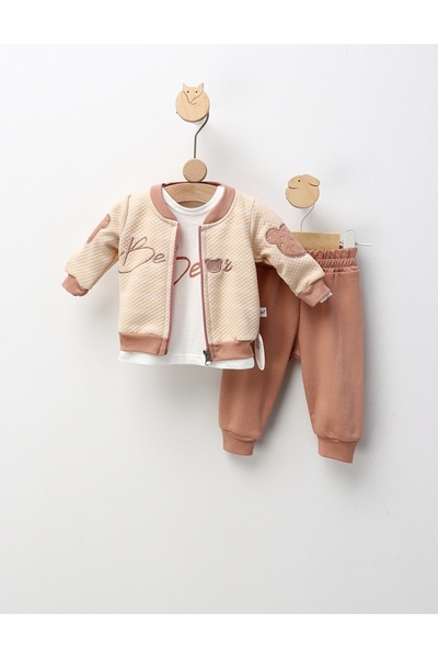 MiniKids Σετ Bear Star, κρεμ-σκονισμένο ροζ