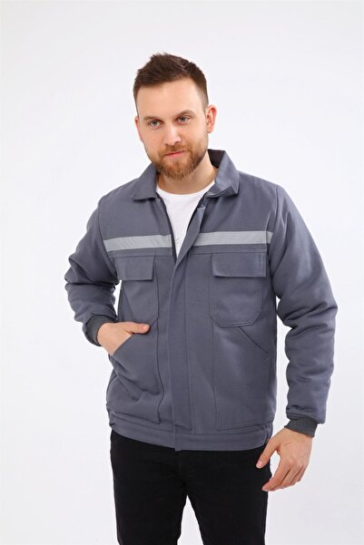 gebze iş güvenliği 7/7 Gray Gabardine Winter Work Coat