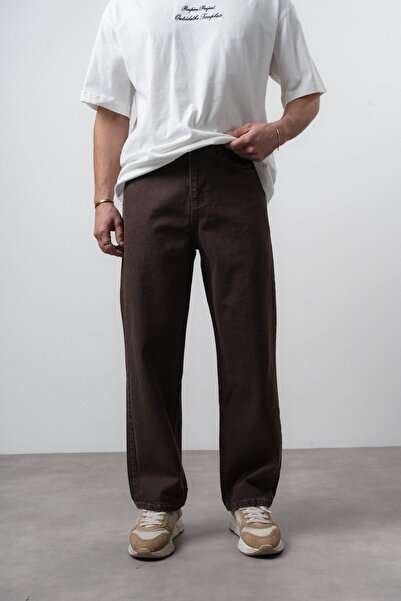 Respire Men's Basic Baggy Jean Dark Brown