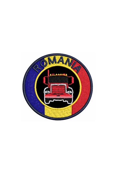 OEM Embroidered Patch ROMANIA with Truck
