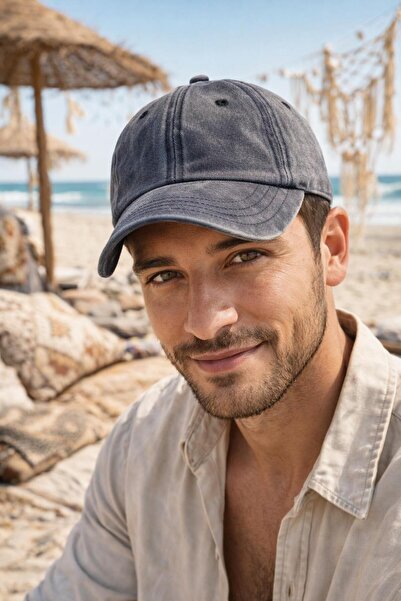 BALIENTE Șapcă neagră vintage, reglabilă, pentru bărbați