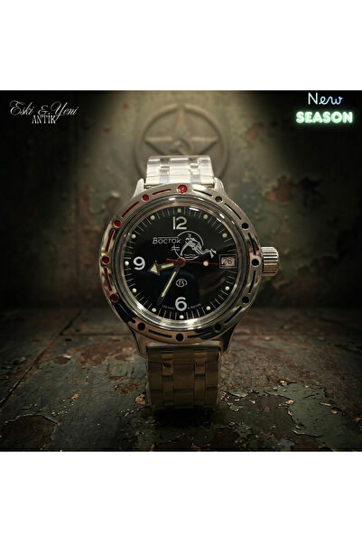 ESKİ YENİ ANTİK ساعة يد رجالية من فوستوك أمفيبيا سكوبا دود أوتوماتيكية ميكاني...