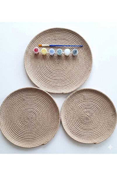 Dugka Atölye BOHEM BOŞ DUVAR TABAĞI/AFRİKAN BOŞ TABAK/3LÜ SET (25 CM,22 CM,20...