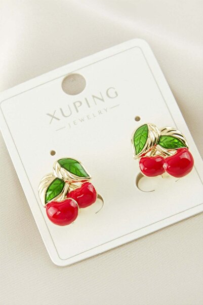 FREEDOM STOREE Xuping Cherry Luxury Steel Earrings