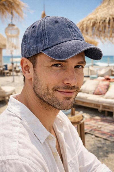 BALIENTE Șapcă reglabilă vintage bleumarin pentru bărbați