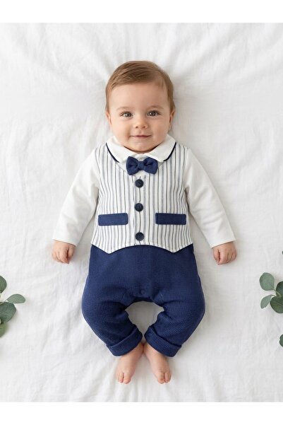 Panfilia 100% Cotton Baby Boy Long Sleeve Seasonal Jumpsuit