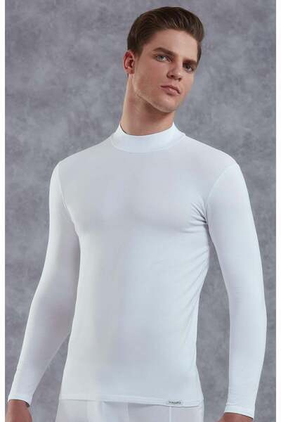 Doreanse Ανδρικό μακρυμάνικο μπλουζάκι Modal με λαιμόκοψη