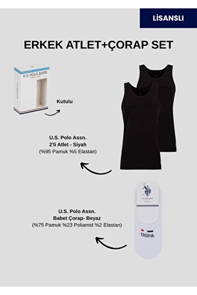 U.S. Polo Assn. Men'S, Licensed, Uspa, 2-Piece Athlete + Socks Set