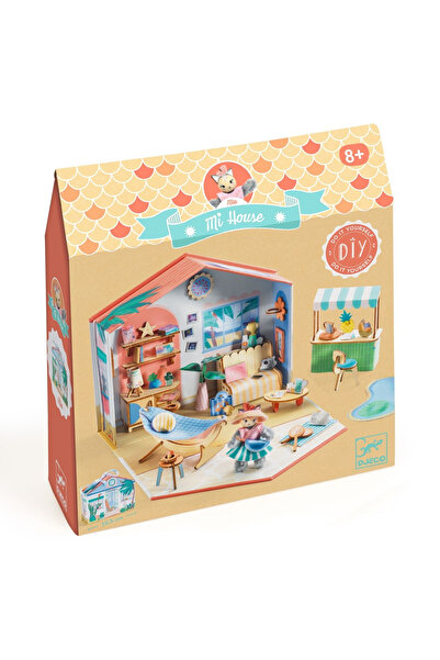 djeco Μία Μινιατούρα Σπιτάκι Συναρμολόγησης και Χρωματισμού