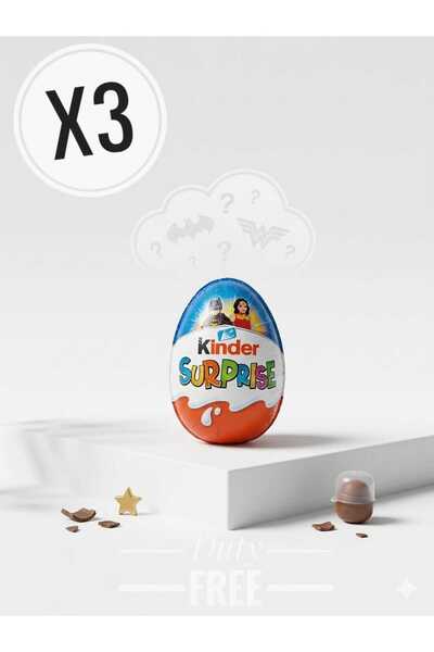 hijazigroup Kinder Surprise milk chocolate egg (3 ADET )