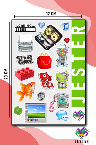 Jester 2000's 2-Pack Stickers, Decals, Diary, Agenda, Planner, Bullet, Journal, Scrapbook