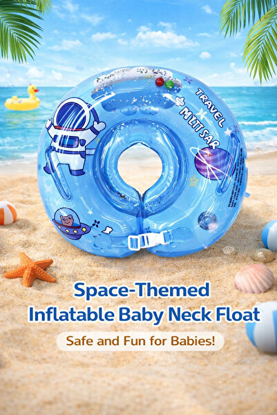 MUBX عوامة سباحة للأطفال بطول 40 سم مع قفل أمان لحمام السباحة والبحر