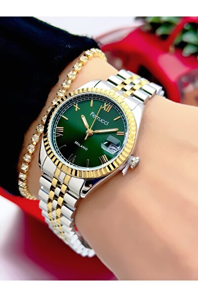 Ferrucci Steel Strap 2 Year Warranty 3 Atm Waterproof Women's Wristwatch + Br...