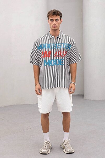 Yeblin Fashion Striped Oversize Shirt