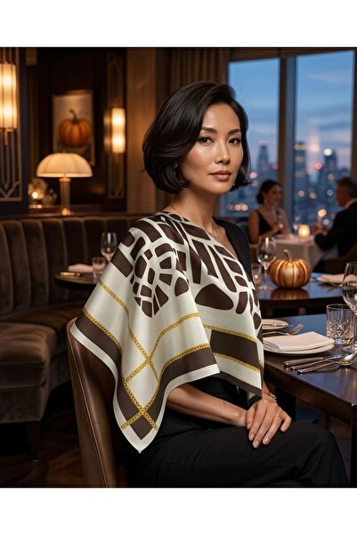 tarzınısec Choose Your Style Brown Mosaic Chain Scarf / Bandana / Accessory /...