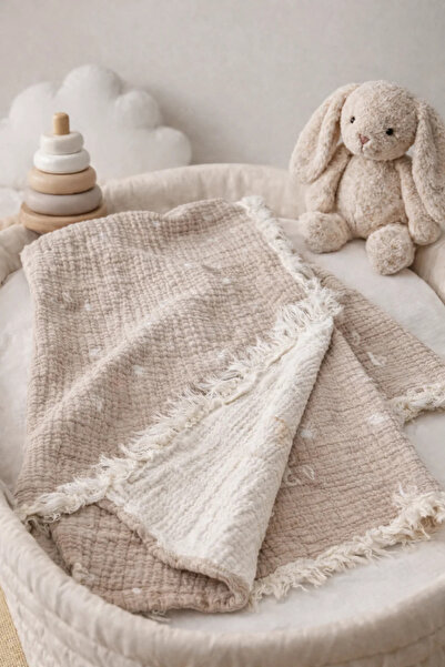 The Nest Kids Sleepy Moon Organic Muslin Baby Blanket