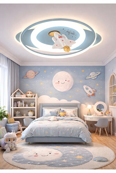 Avize 3 RENKLİ KUMANDALI ÇOCUK ODASI UÇAK