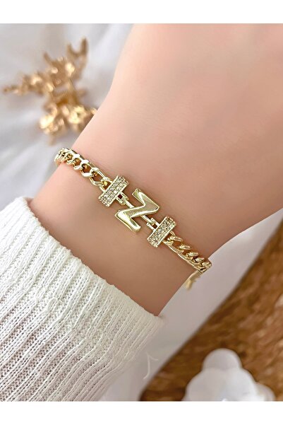 KBC STORE Minimal Chain Bracelet with Letter (Letter Z)