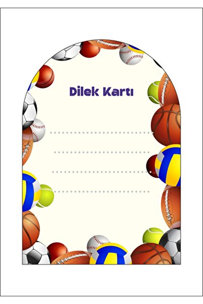 Sinek Kupası Tasarım Kartica želja za košarku 18 kom *debeli papir 8*12 cm