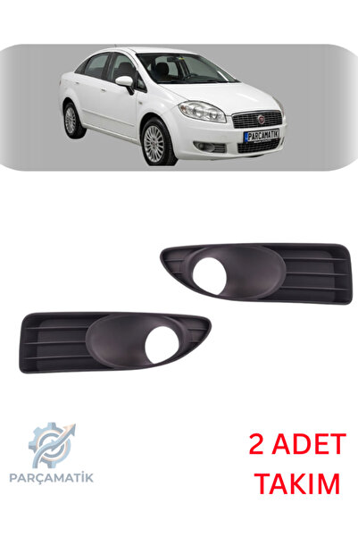 PARÇAMATİK Fiat Linea Sis Farı Çerçevesi Kapağı Sağ-Sol Takım Siyah (2009-201...