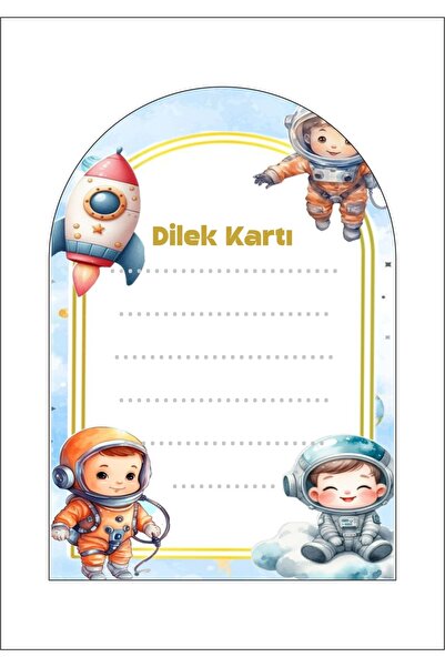 Sinek Kupası Tasarım Svemirska čestitka sa željama 18 kom *debeli papir 8*12 cm