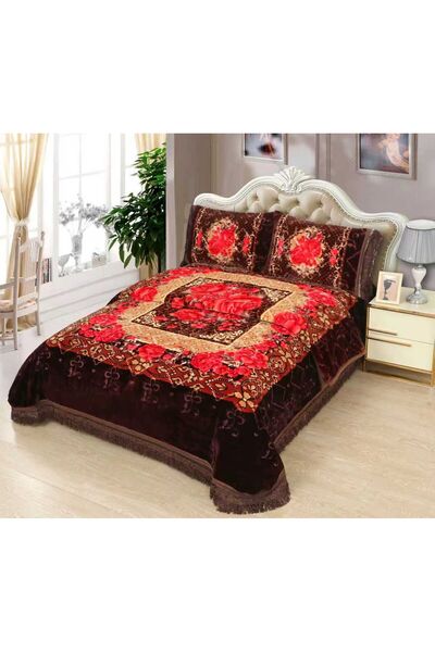 Generic Double Blanket Set 220*240 - 4 Pieces - Nefren Blanket 8 kg - Sain Ko...