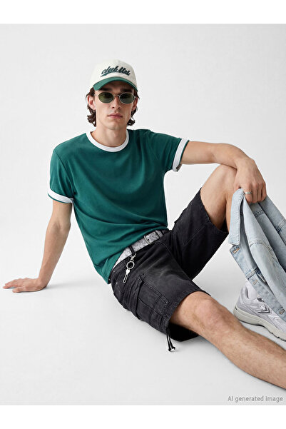 LC Waikiki RMZ GİYİM FARKIYA تي شيرت رجالي من القطن الممشط بياقة روبا