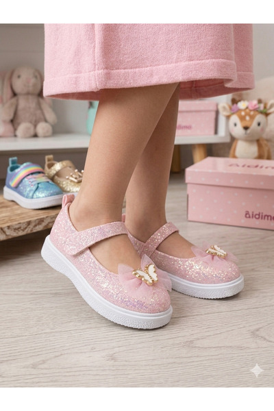 PATİK BEBE СТИЛНИ ДЕВЧЕШКИ БАЛЕТИЧЕСКИ ПАНТОФКИ С ПАПИРЧЕТА ВЪВ ФОРМА НА ПЕТЕ...