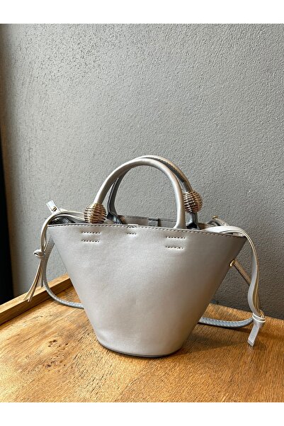 nura Geantă de mână și de umăr Mng Bucket gri pentru femei