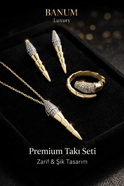 Banum Luxury Lüx Tasarım Çelık Set 3 Parça