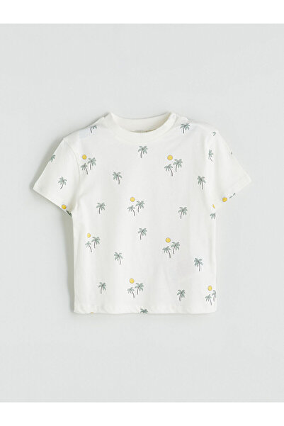 LC Waikiki Nevavm Oval Collar Printed Baby Boy T-Shirt with a Difference