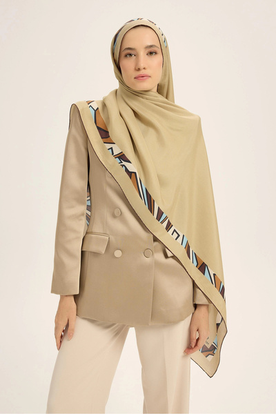 Maisa Aden Cotton Silk Shawl 70*190 cm - Camel