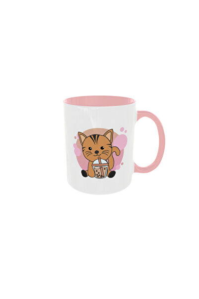 OEM Personalized cat bubble tea mug, 350ml – the ideal gift for any occasion