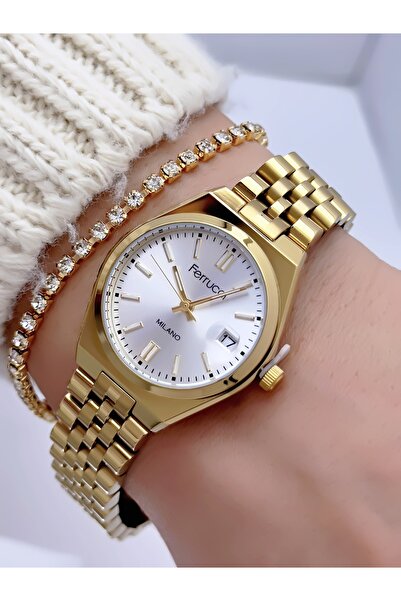 Ferrucci Steel Strap 2 Year Warranty 3 Atm Waterproof Women's Wristwatch + Br...