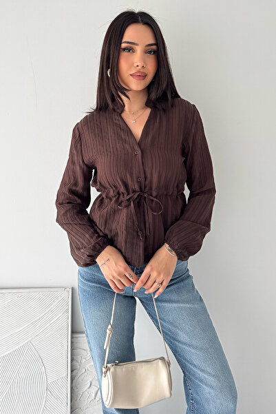 Noa&Noa Kadın Bağlama Detaylı Gömlek – Hafif Dokulu Şık Bluz
