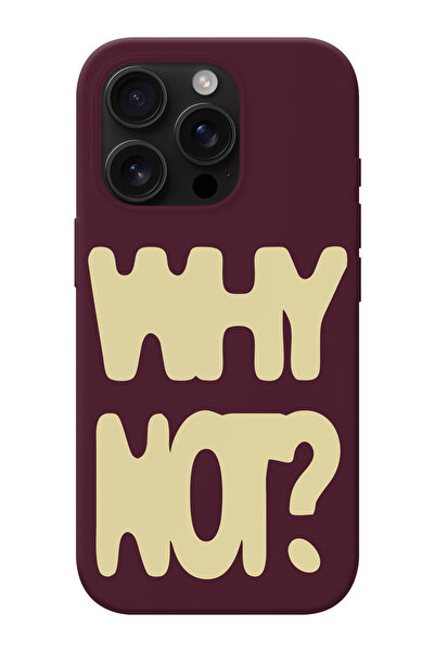 shoptocase iPhone 15 Pro Compatible Why Not? Patterned Interior Microfiber an...