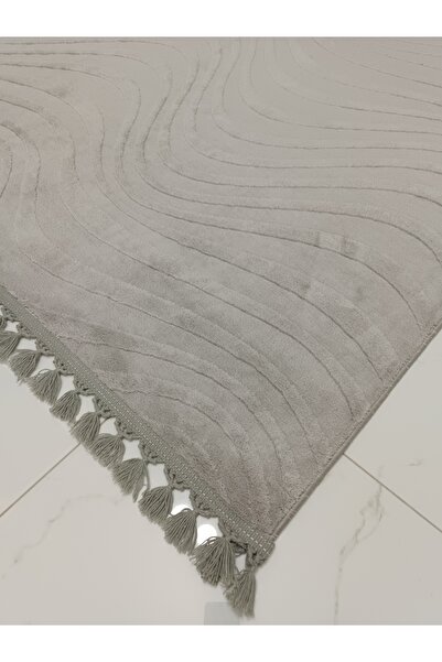 AVEN HOME Modern Lüx Püsküllü Kaymaz Salon Halısı - Koridor Mutfak Halısı - Y...