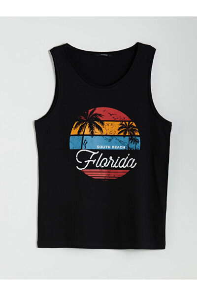 LC Waikiki Rmz Gi̇yi̇m Farkiyla Zero Roba Collar Printed Men's Undershirt