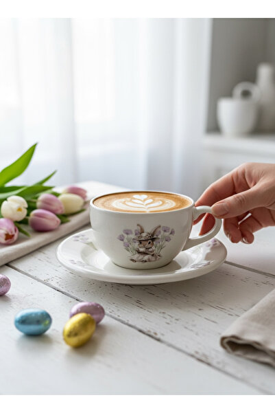 Rolin Design Bunny Çay Fincanı 250cc - Krem