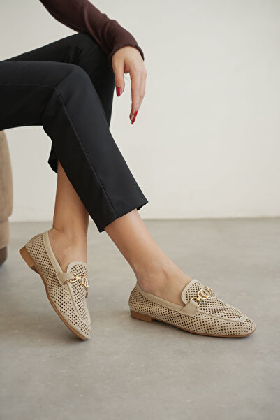 FRESCO SCARFS Women's suede beige daily shoes tr27ms02b