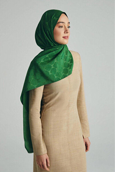 Maisa Neda Cotton Silk Shawl 70*190 cm - Green