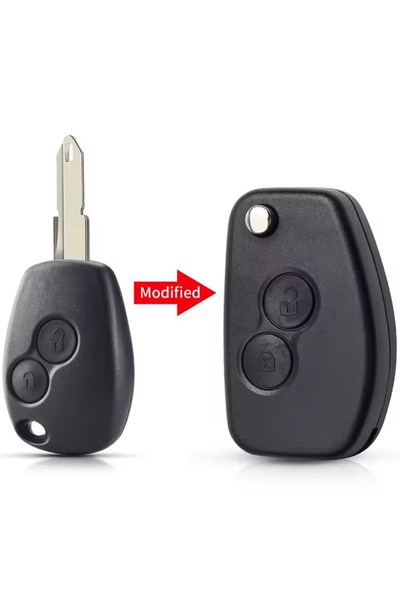 TECHSTAR Carcasă cheie auto NE72, tip pliabil, 2 butoane, compatibilă cu Daci...
