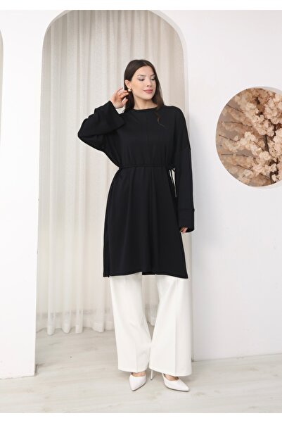 MODAELA Μακρύ άνετο τουνίκ με λεπτομέρεια δεσίματος