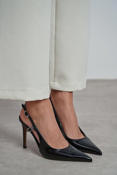 NİŞANTAŞI SHOES Pantofi cu toc pentru femei Ladonia din piele lacuită neagră,...