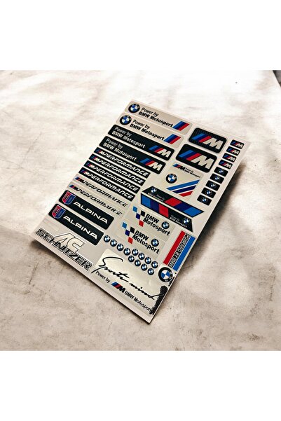 İKTUNING BMW M 3D KABARTMALI METALİK GÖRÜNÜM STICKER SETİ