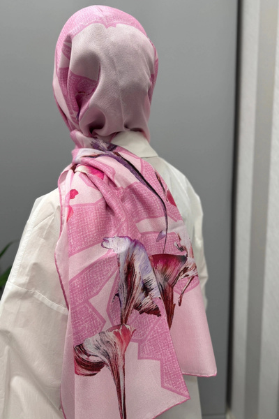 Maisa Lema Cotton Silk Shawl 70*190 cm - Pink