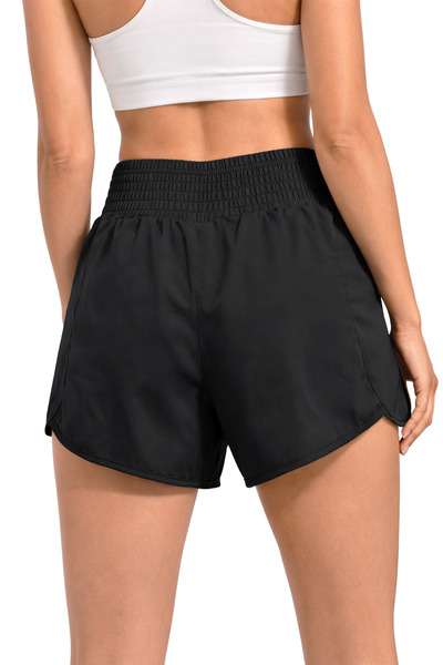 Vitra World Women High Waisted Athletic Running Shorts with Zipper Pocket & Stretchy Lining Gym Training Yoga