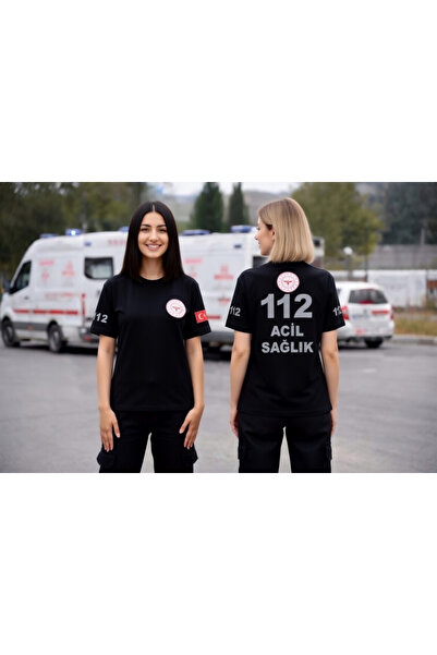 Teknik 112 Acil Sağlık Tişört Reflektör baskılı