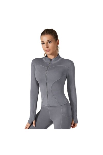 Vitra World Women Fitness Running Jacket with Zipper Slim Fit Long Sleeve Act...