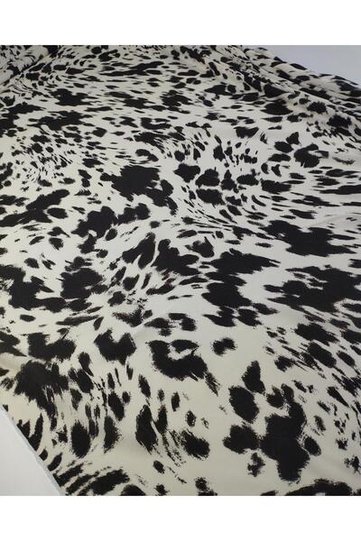 Kumaş Parça Moroccan Viscose Fabric in Cream and Bitter Brown Colors Width: 1...